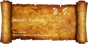 Wendl Izolda névjegykártya